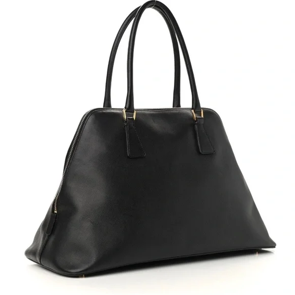 Authentic PRADA Saffiano Lux Large Promenade Tote in Black - Picture 6 of 11